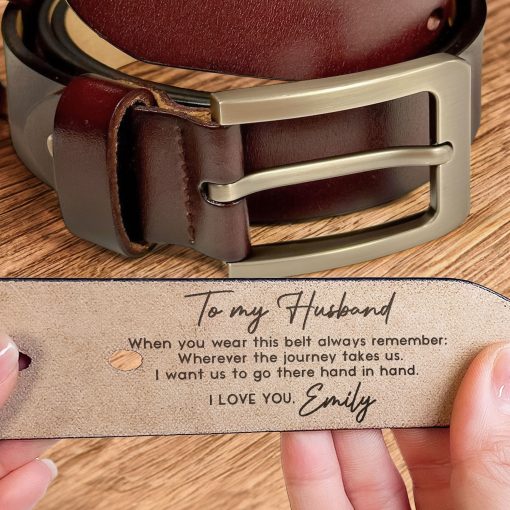 When You Wear This Belt Always Remember - Personalized Engraved Leather Belt - Image 5