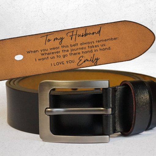 When You Wear This Belt Always Remember - Personalized Engraved Leather Belt - Image 6