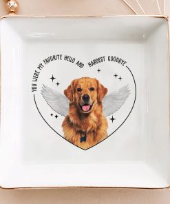 You Were My Favorite Hello And Hardest Goodbye - Personalized Photo Jewelry Dish