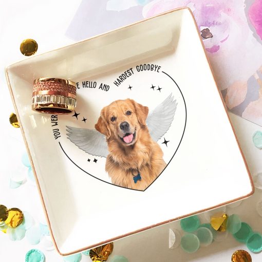 You Were My Favorite Hello And Hardest Goodbye - Personalized Photo Jewelry Dish - Image 4